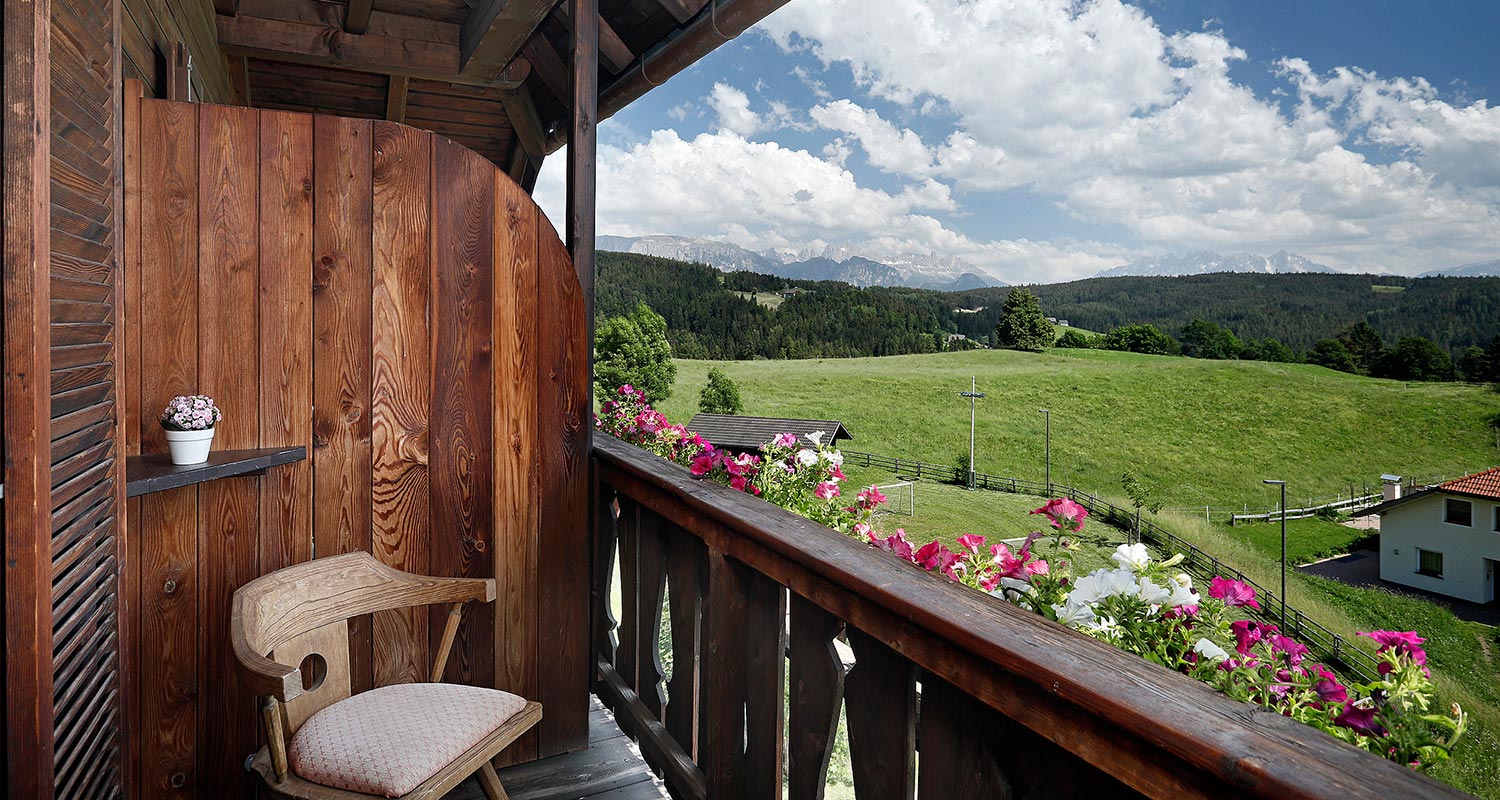 Balcone a sud con vista sulle Dolomiti